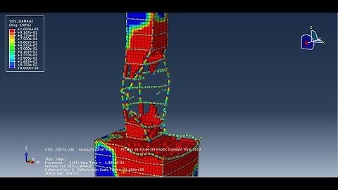 Simulation couple Eulerian Lagrangian explosion over concrete column with foundation in Abaqus