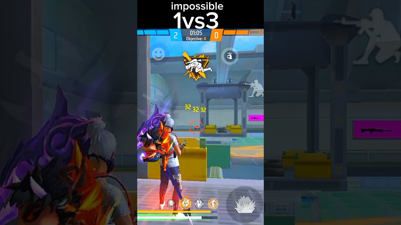 1vs3 clutch in free fire with NXT guild impossible clutch jod OR wot 