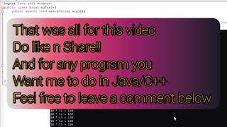 Printing Tables using Java || Programming || Java