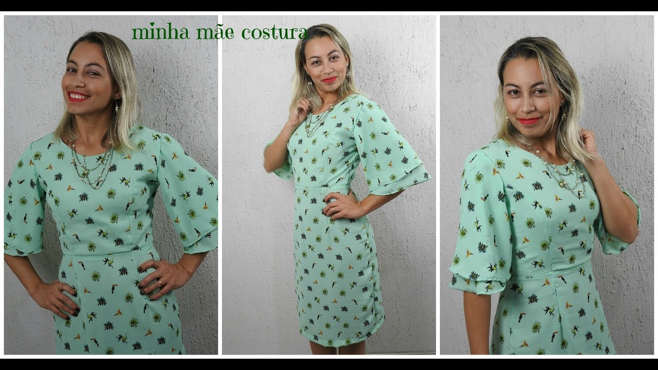 vestido manga gode