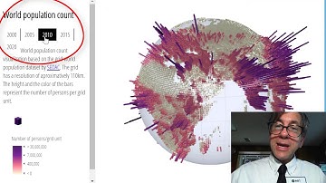 Investigating world population density using a 3D globe