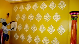 Kayra Decor Reusable Plastic Wall Stencil Stickers / wall painting stencils for living room