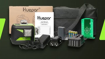Huepar 12 Lines 3D Cross Line Laser Level Self Leveling 360 Vertical & Horizontal Green Laser Level