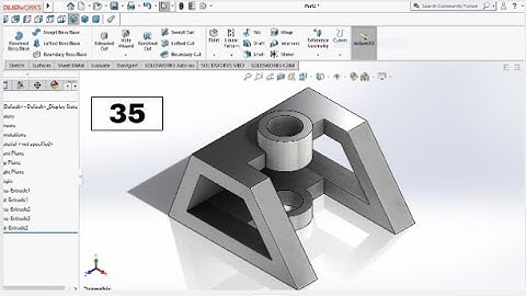 SolidWorks Tutorial Exercise 35 | Learn SolidWorks 3D