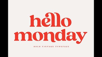 Download Hello Monday Font