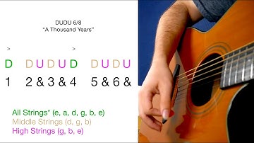 DUDU 6/8 - A Really Common Strumming Pattern In 6/8 Time - Beginner Guitar Lesson
