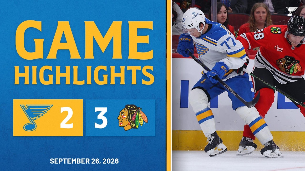 HIGHLIGHTS: Blackhawks 3, Blues 2