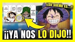 ¡¡NADIE SE HABÍA DADO CUENTA!! ¡EL SUEÑO DE LUFFY FUE REVELADO HACE 25 AÑOS! 😱😱 | ONE PIECE TEORIA ✅