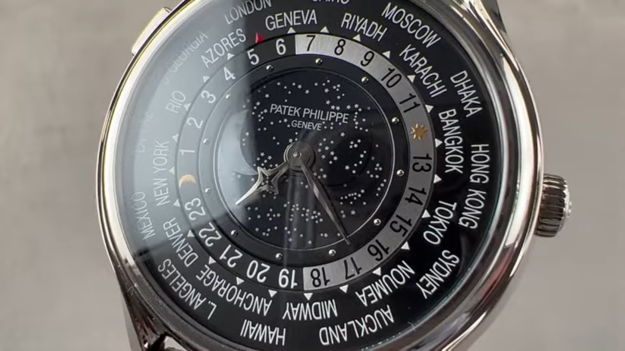 Patek Philippe Complications World Time Moon Phase 175th Anniversary LE  5575G-001 Watch Review - YouTube