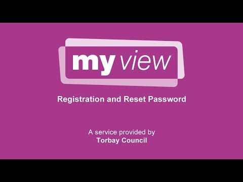 MyView - Registration and Reset Password