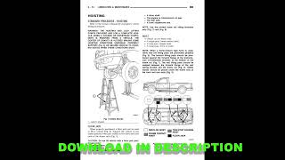 DODGE RAM 1500 2500 3500 2001-2004 WORKSHOP MANUAL  PDF ENGLISH | 3rd Gen Truck Repair Guide Ram 2500 Maintenance Schedule Pdf