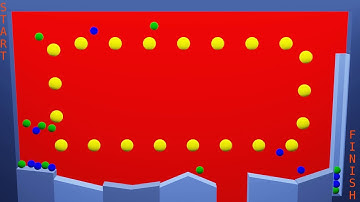 Elimination Race / Obstacle Course / Marble Race Run / Jumping Balls / Blender Animation /