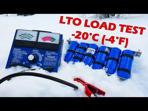 Yinlong LTO 40Ah 2.3V -20°C (-4°F) Cold Load Test & +20°C Result Comparison (6S 13.8V) #lto #yinlong
