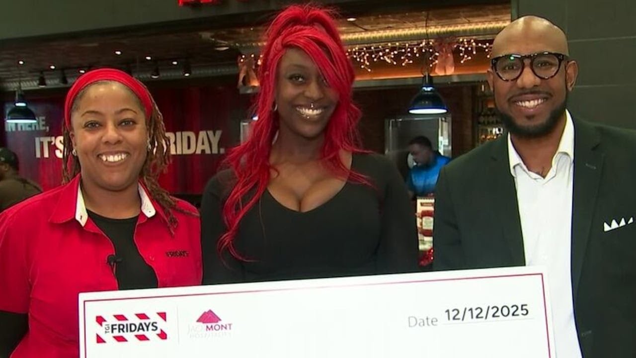 TGI Friday’s server rewarded for viral act of kindness at Atlanta airport