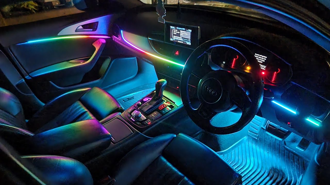 Audi A6 C7 | LED Bead Symphony Ambient Light Install | RGB LED Car Interior Lights - YouTube