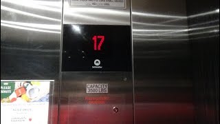 RARE BLACK LINEA 100 Schindler 5500 Rear Elevator at One on Centre Apartments, Oakland - PGH, PA