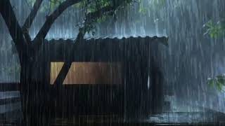Falling into Deep Sleep Instantly with Forest Beautiful Heavy Rain _ Thunder at Night - RainForest