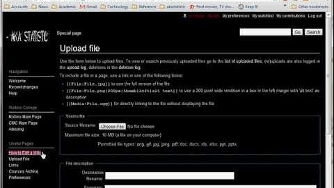Wikicourses Tutorial: Uploading Files
