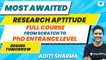 NTA UGC NET 2021 | Research Aptitude | Full Course from Scratch to PhD Entrance Level | Aditi Sharma