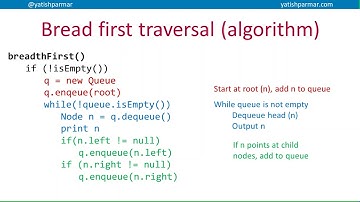 Breadth first traversal algorithm - Binary Trees (OOP)