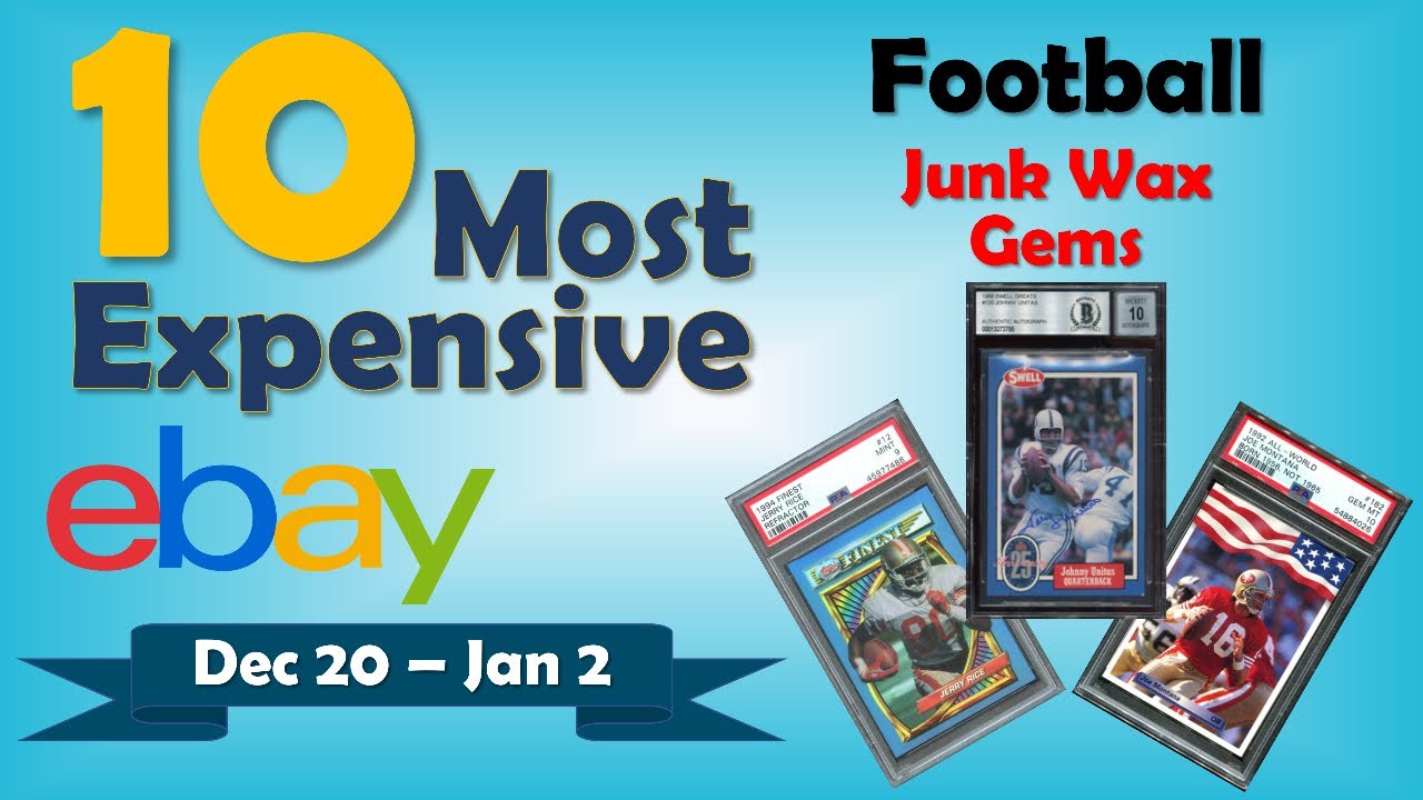 TOP 10 Junk Wax Era Football Cards Weekly Sales on eBay Dec 20 Jan