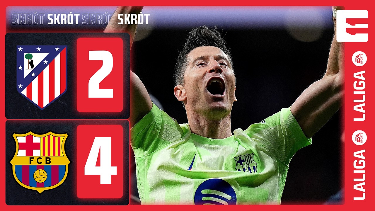 GENIALNY MECZ! Z 2-0 NA 2-4, LEWY Z PIĘKNYM GOLEM, BARCELONA SPEKTAKULARNIE ODWRACA WYNIK