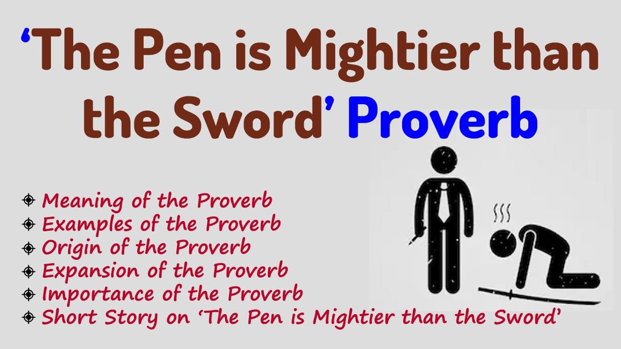 pen is mightier than sword meaning