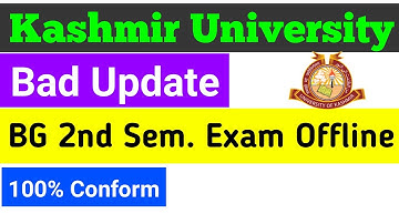 Kashmir University BG 2nd Semeter Batch 2020 and Backlog Backlog Batches Exam Offline 100% Official