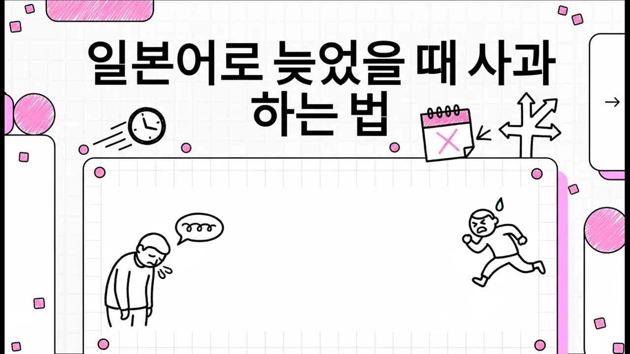 일본어로 늦었을 때 사과하는 법 - 일본어 JLPT N3 대화 분석 - 6