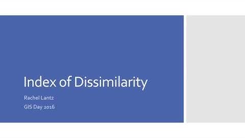 Index of Dissimilarity