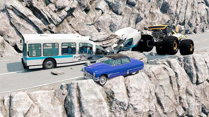 Mobil vs Cliff Drops #4 - BeamNG Drive