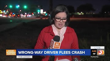 VIDEO: 2 people hurt in wrong-way hit-and-run crash on Loop 101 in Tempe