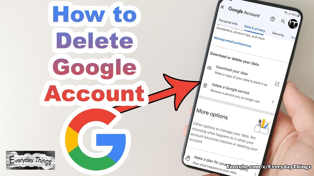 Step-by-Step Guide on How to Delete Your Google Account - b Additional information and precautions before permanently deleting your Google account