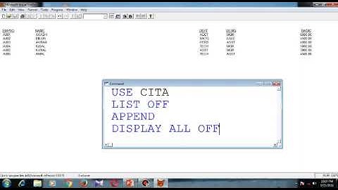 Ms Visual FoxPro  How to add NEW RECORD