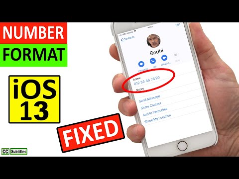 Formaat iPhone-telefoonnummers onjuist na IOS Update Fix