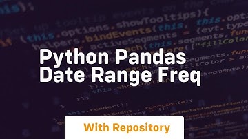 python pandas date range freq