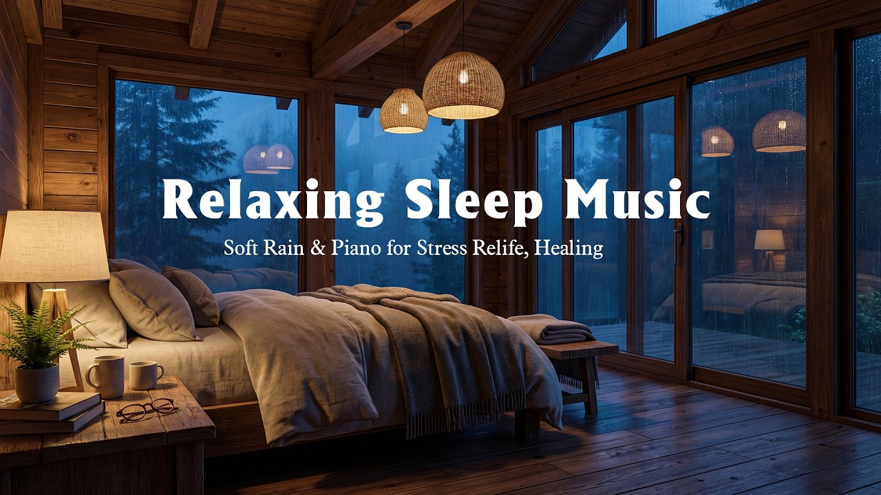 🌧️ Soft Midnight Rain and Gentle Piano – Deep Sleep Music | Calm Night Ambience