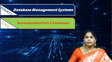 LEC27|Database Management Systems | Normalization Part-1 Continues  by Mrs.  Navyatha