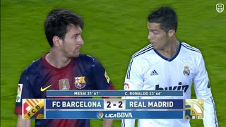 أجمل كلاسيكو بين ميسي ورونالدو & برشلونة وريال مدريد 2-2 ?