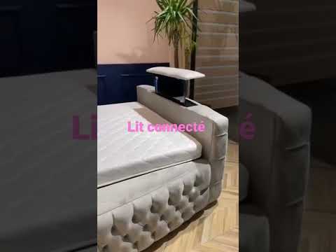 lit connecté avec matelas orthopédique