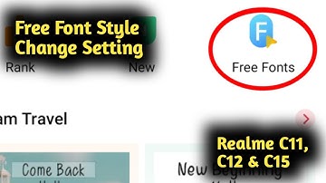 Realme C11, C12 & C15 Font Style Change Setting