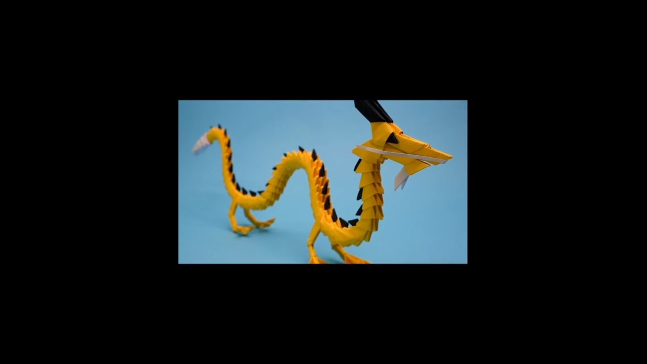 Making a 3D Origami Chinese Dragon - Amazing Paper Art!