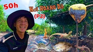 50h trải nghiệm một mình nơi hoang dã (p2) gặp ổ ghẹ xanh đầu mùa | 50 hour’s survival camping 🏕️ 🦀🐠