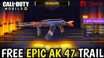 How To Redeem Free Epic AK47 (Garena Exclusive) Trail & Error Skin For 7 Days! COD MOBILE!