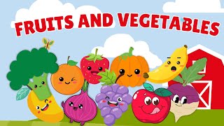 Fruits and Vegetables Names | First Words for Babies | Learn English Vocabulary for Kids