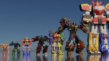 Megazord & Combiner Transformer Size Comparison