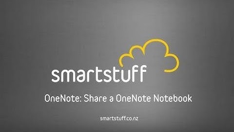 OneNote - Share a OneNote Notebook