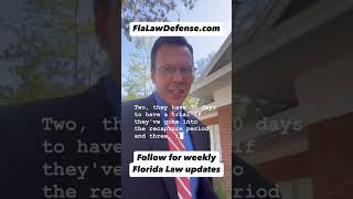 Florida Criminal Case - New Law Speedy Trial Changed 2025