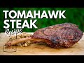 PERFECT Bison Tomahawk Ribeye Steak - How to Reverse Sear Tomahawk Steak On The Grill