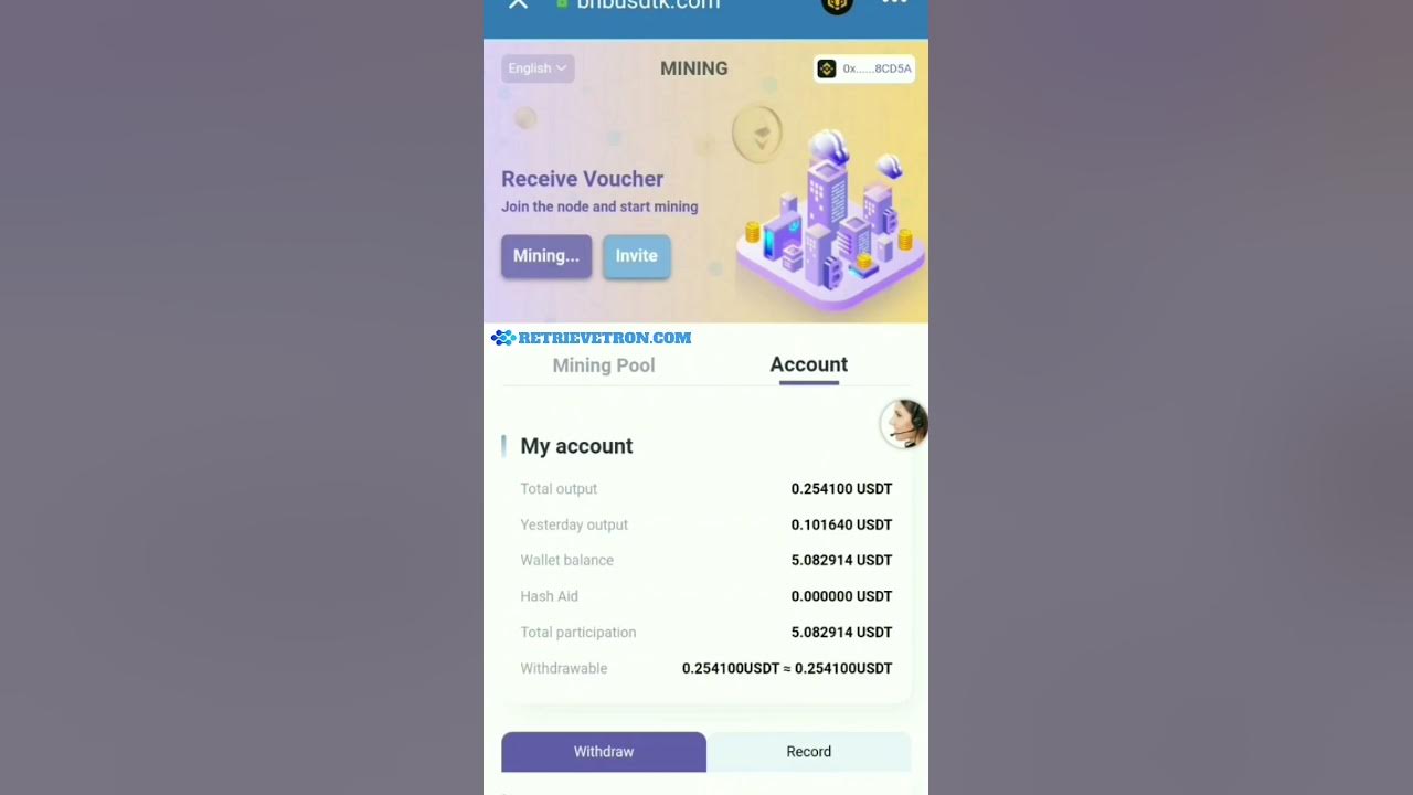 Trust wallet / Coinbase wallet Ethereum Mining Pool Scam using Tether